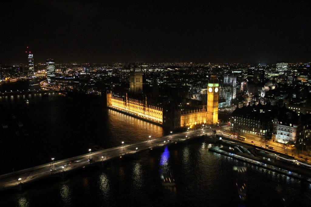 London Städtereise Städtetour Sightseeing Big Ben Houses of Parliament Westminster Abbey St. George Urlaub benbino Reisebericht London Eye bei Nacht