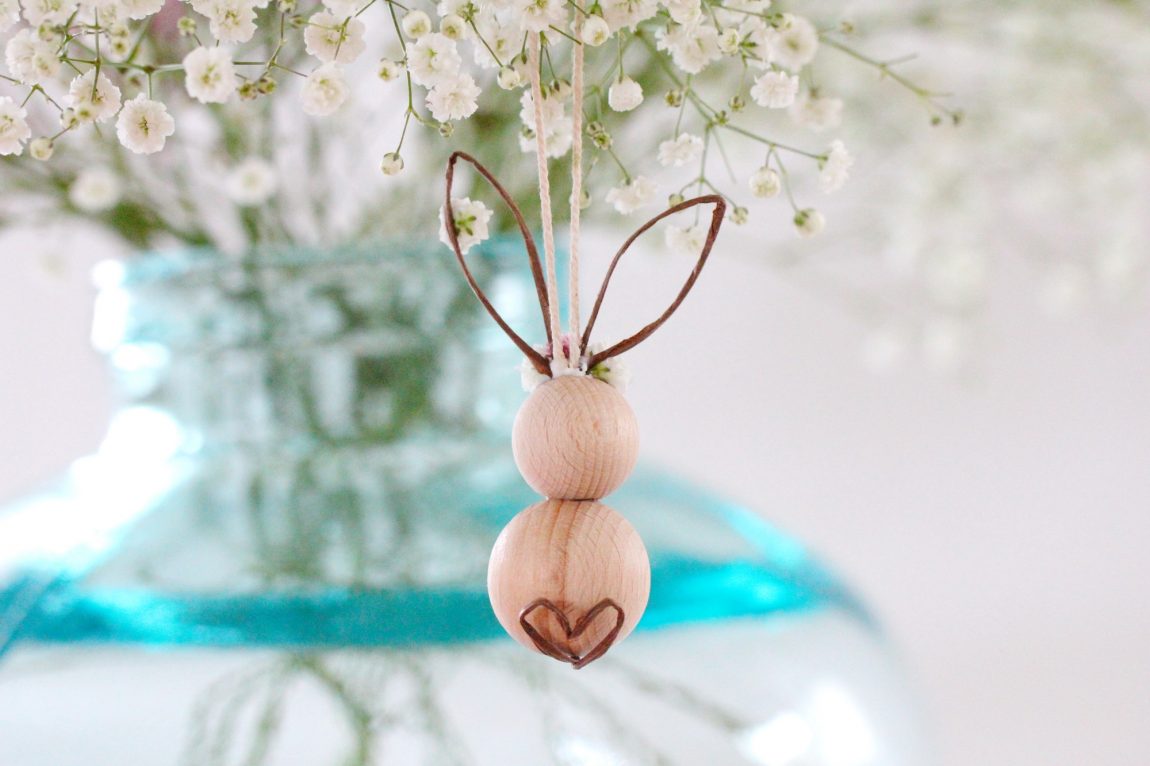 Holzkugeln, Hase, Osterhase, Osterdeko, Holzhase, Osterhase aus Holzkugeln, DIY, Anleitung, basteln, Ostern, benbino
