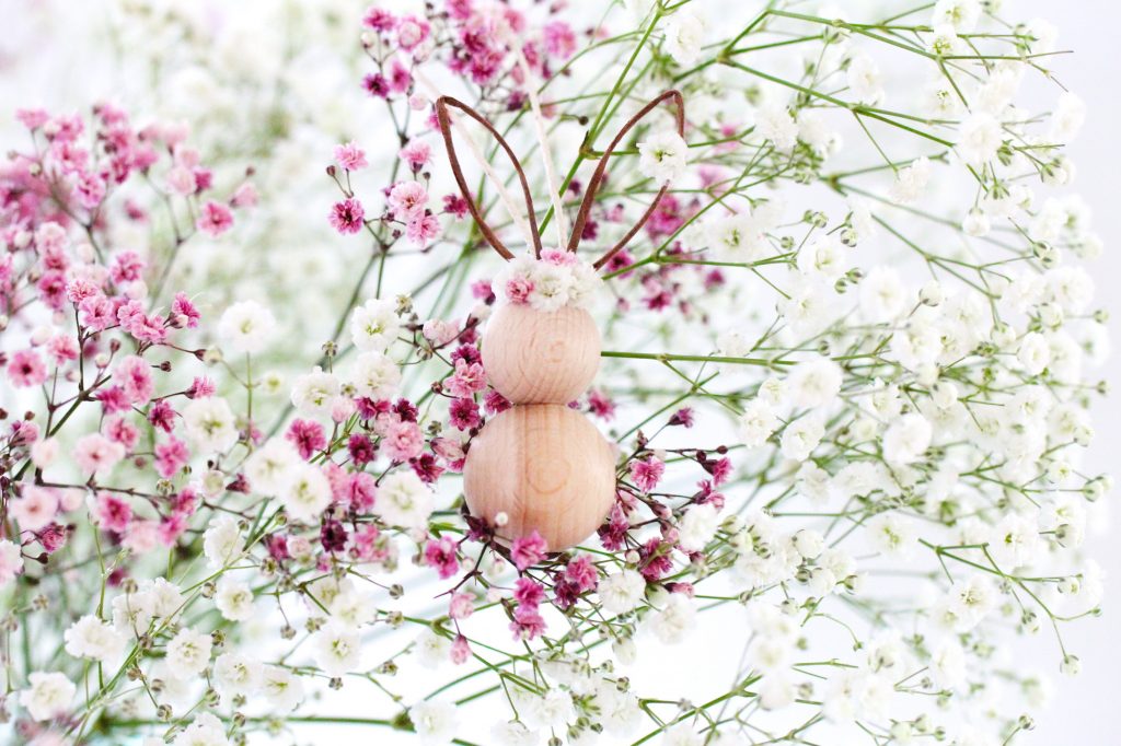 Holzkugeln, Hase, Osterhase, Osterdeko, Holzhase, Osterhase aus Holzkugeln, DIY, Anleitung, basteln, Ostern, benbino