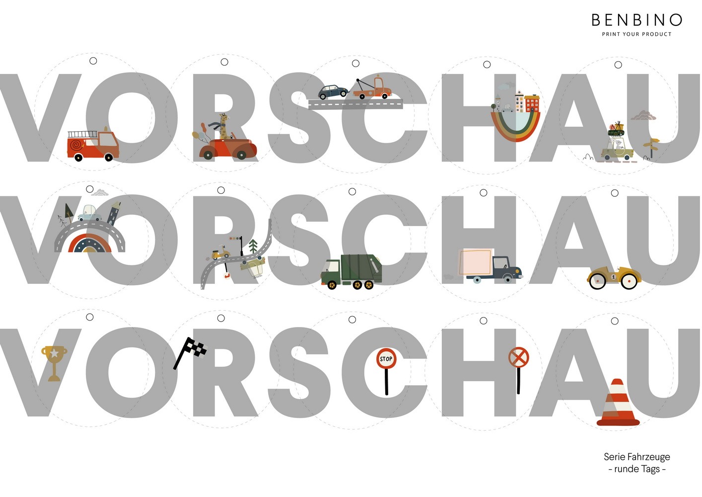 Tags, Danke, Danketags, Geschenkanhänger, Vorname, Name, Kindergeburtstag, Mottogeburtstag, Fahrzeuge, Autos, Feuerwehr, Polizei, Rettungswagen, Taxi, personalisiert, Name, Vorname, Tischdeko, benbino