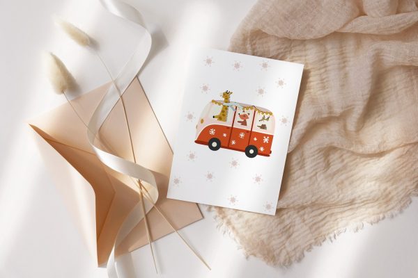 Kindergeburtstag, Mottogeburtstag, Autos, Fahrzeuge, Polizei, Feuerwehr, benbino, Postkarte, Weihnachtskarte, 4er Set, download, ausdrucken, drucken, DIY