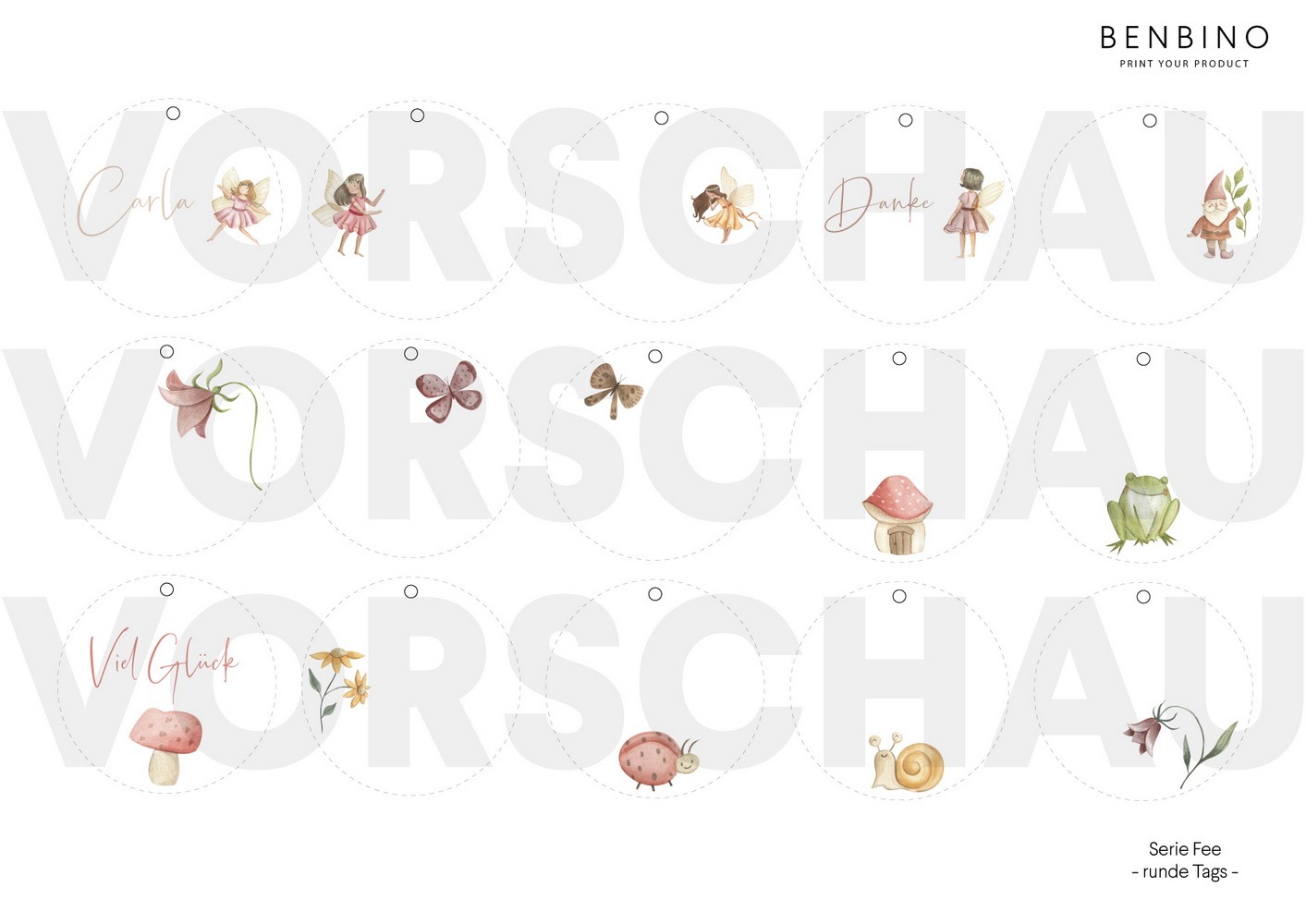 Kindergeburtstag, Mottogeburtstag, Feengeburtstag, Fee, fairy, Dekoration, Geburtstagsdeko, Danke, Tags, personalisiert, Name, Viel Glück, benbino