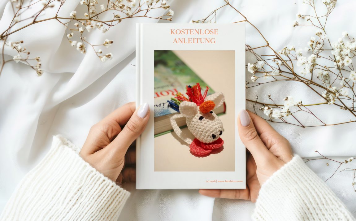 Einhorn, Lesezeichen häkeln, Häkelanleitung, Einhorn-Lesezeichen, DIY, kostenlose Anleitung, Freebie, benbino