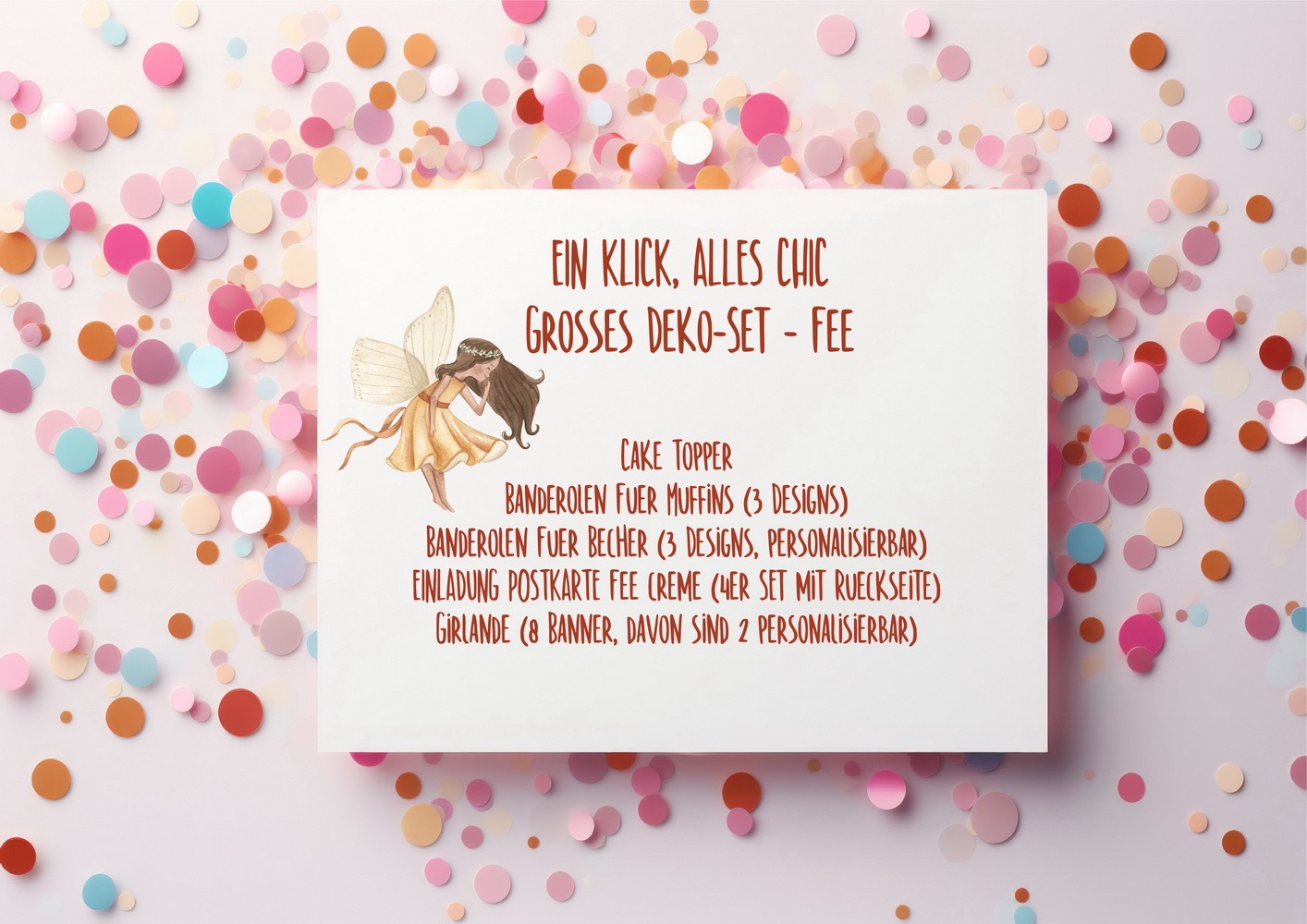 Fee, fairy, Deko-Set, Dekoset, Kindergeburtstag, Taufe, Geburtstag, Mottoparty, Ein Klick alles chic, benbino