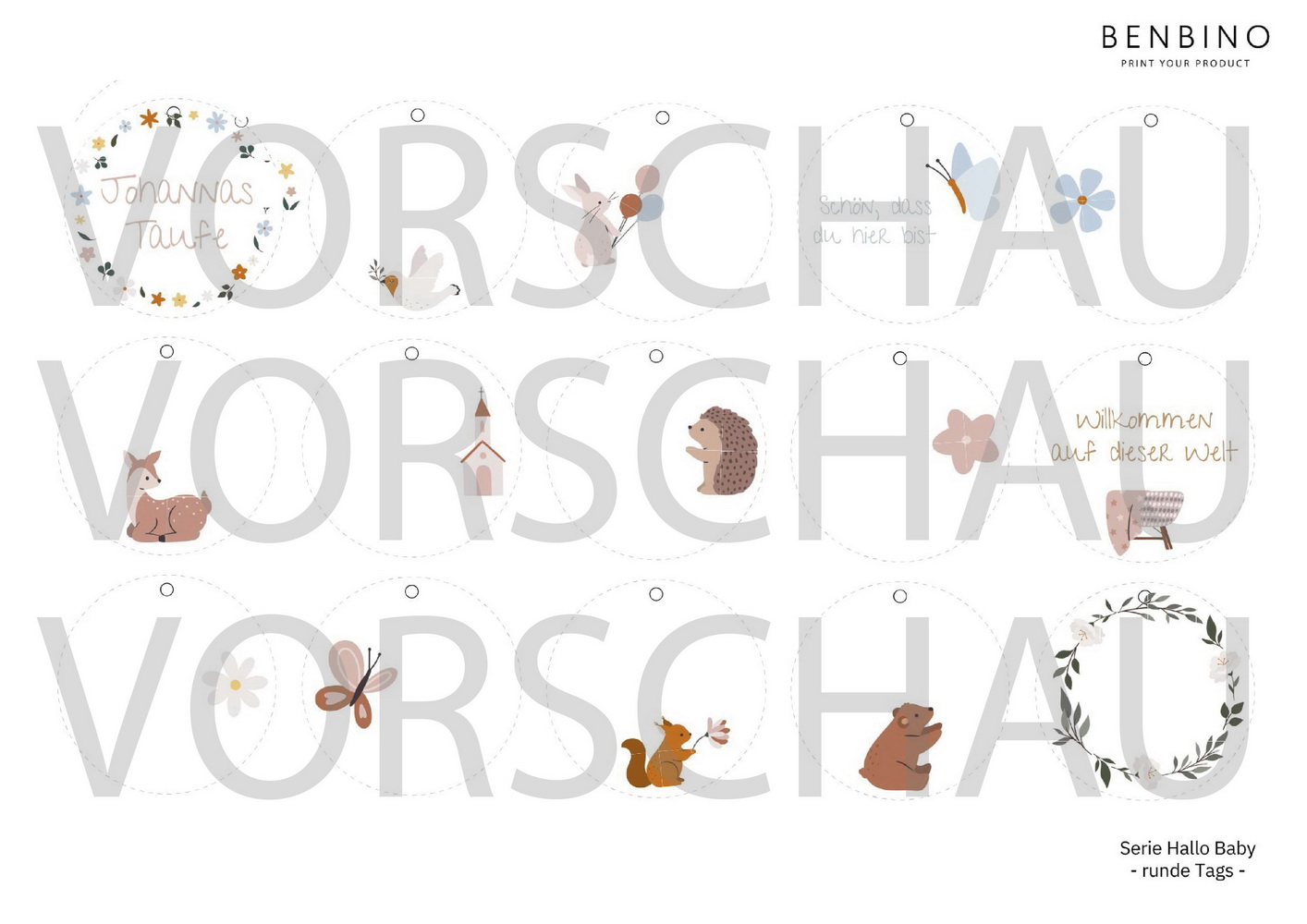 benbino, Geschenkanhänger, Gastgeschenk, Tags, Geschenketags, Danke, personalisieren, Vorname, Name, individualisieren, Taufe, Hallo Baby, Babyparty, Babyshower, Geburt