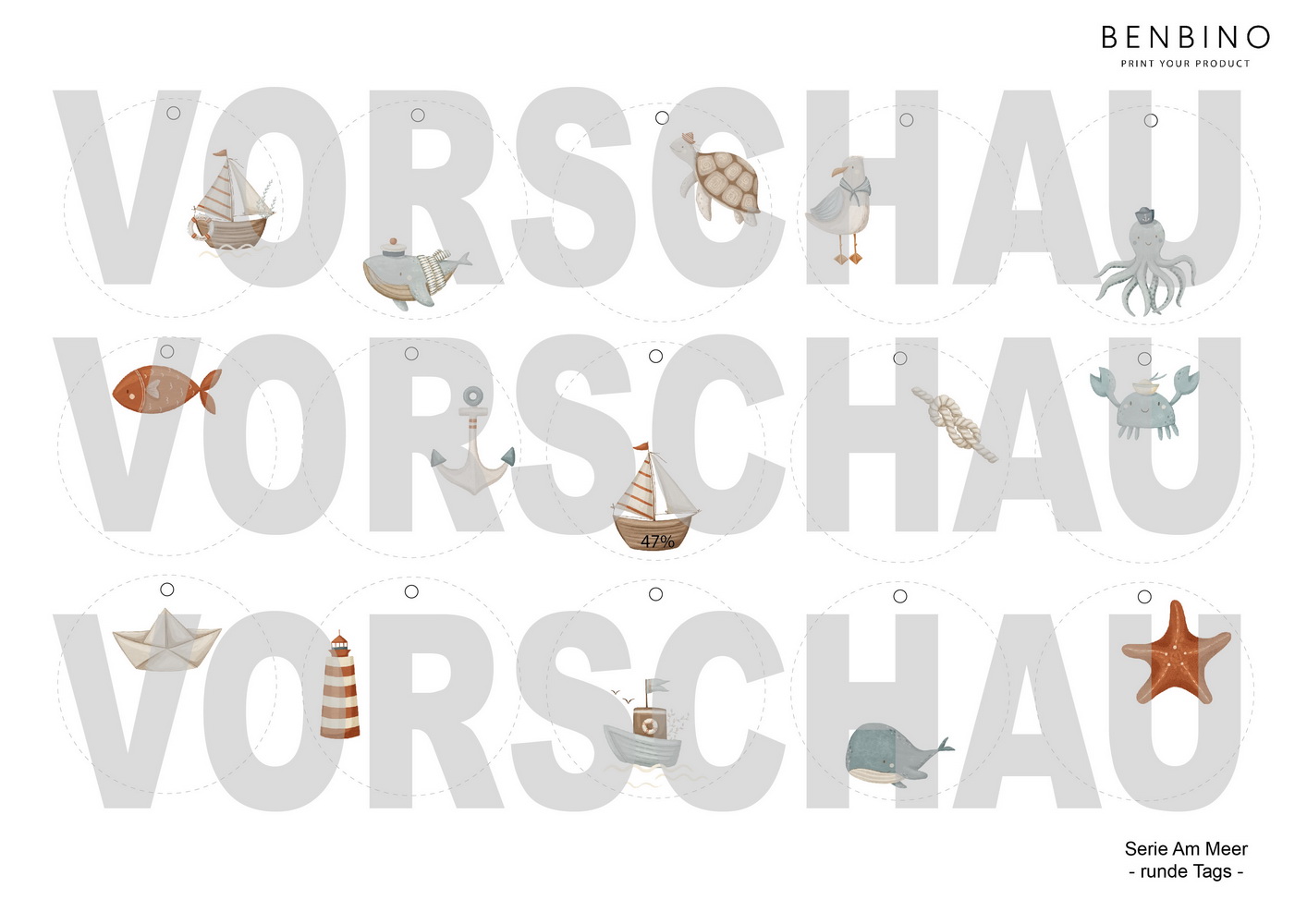 benbino, Kindergeburtstag, Am Meer, Möwe, Meer, Schiff, Wal, Seestern, Fische, download, ausdrucken, Deko, Dekoration