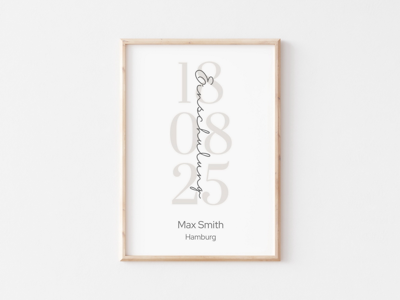 Einschulung, Taufe, Geburt, Kommunion, Konfirmation, Jugendweihe, Fachabitur, Abitur, Schulabschluss, Datum, Poster, individuelles Poster, Name, Vorname, Namensposter, personalisiert, individualisiert, benbino