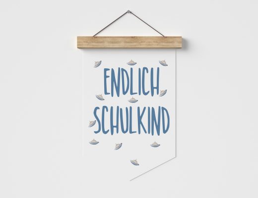 Einschulung, erster Schultag, Schulkind, Schule, Banner, Girlande, Einschulungsfeier, benbino