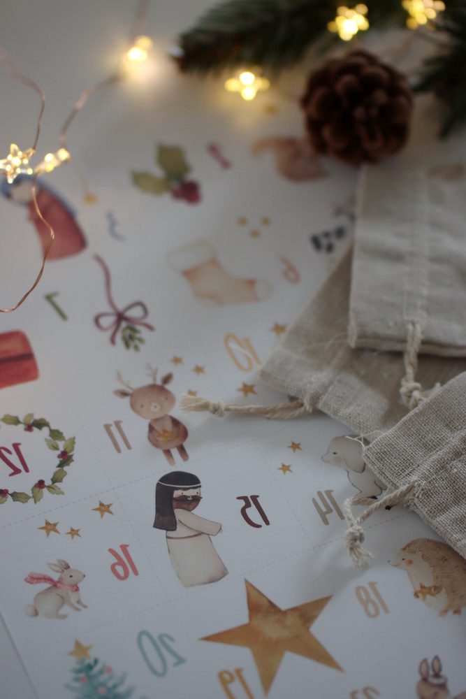 Adventskalenderzahlen, Bügelbild, Bügelbilder, Advent, Adventskalender, DIY, basteln, download, Krippe, hl. Familie, Weihnachten, ausdrucken, benbino