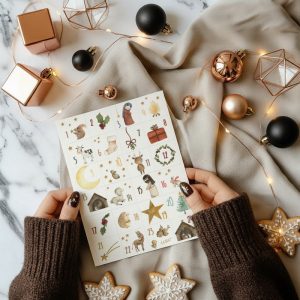 benbino, Adventskalender, Adventskalenderzahlen, Advent, Winter, Weihnachten, Zahlen 1 - 24, ausdrucken, download, Krippe, heilige Familie, DIY