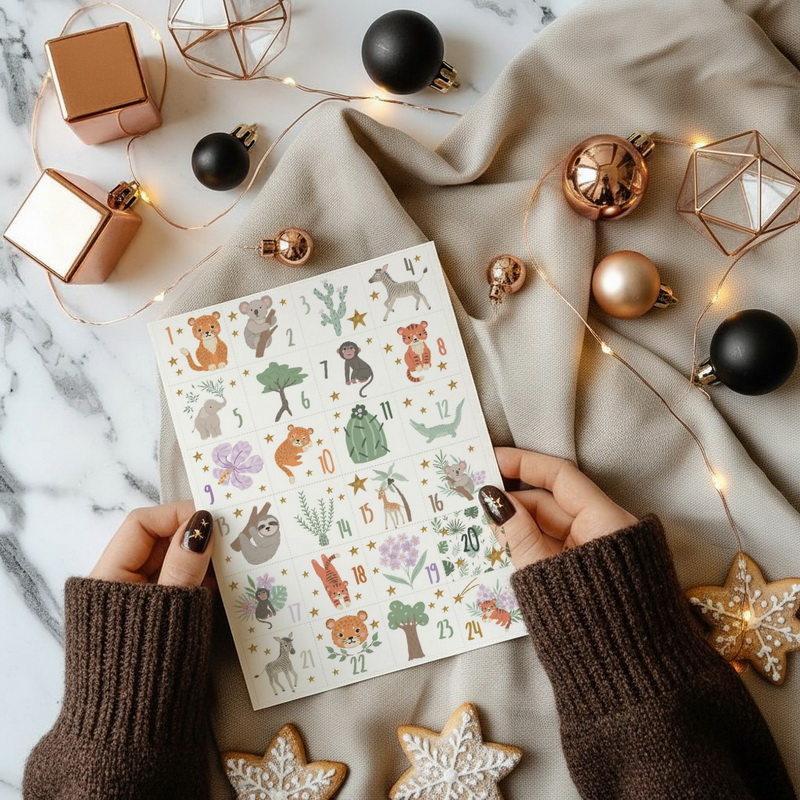benbino, Adventskalender, Adventskalenderzahlen, Advent, Winter, Weihnachten, Zahlen 1 - 24, ausdrucken, download, Safari, Dschungel, DIY