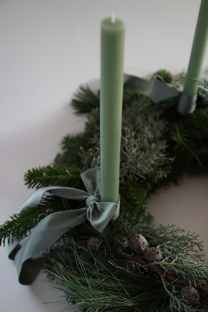 Adventskranz, Advent, Weihnachten, christmas, salbei, natürlich, Tannengrün, Kranz, benbino
