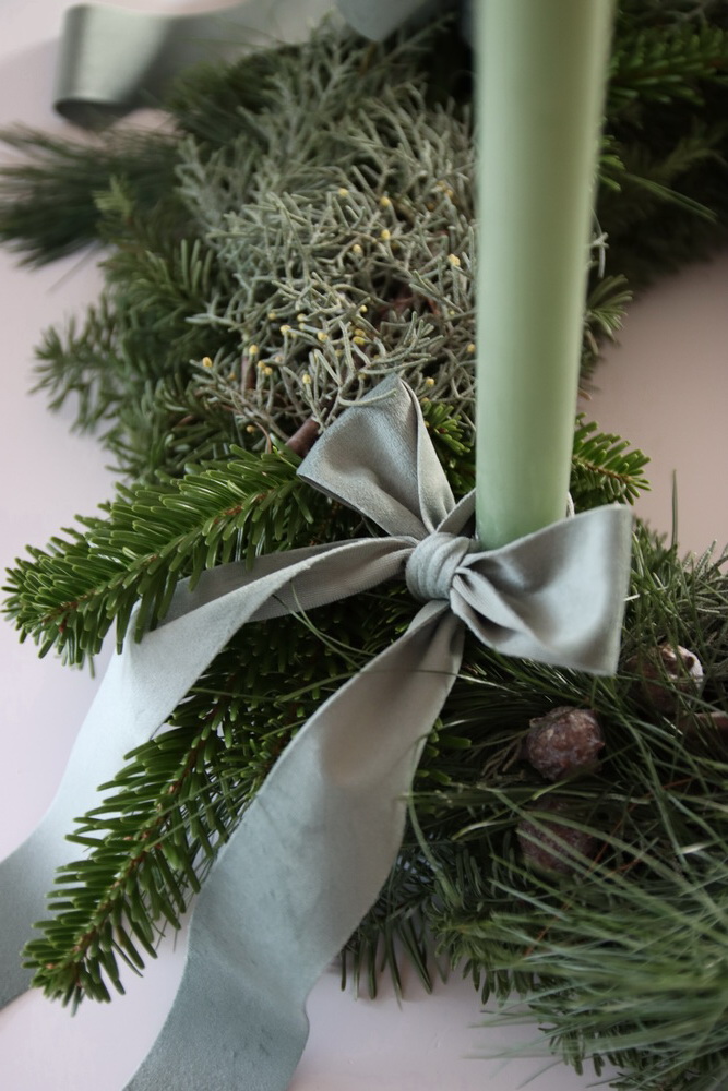 Adventskranz, Advent, Weihnachten, christmas, salbei, natürlich, Tannengrün, Kranz, benbino