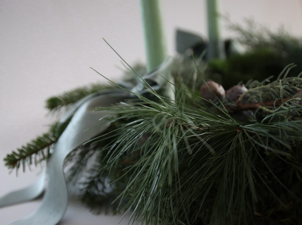 Adventskranz, Advent, Weihnachten, christmas, salbei, natürlich, Tannengrün, Kranz, benbino