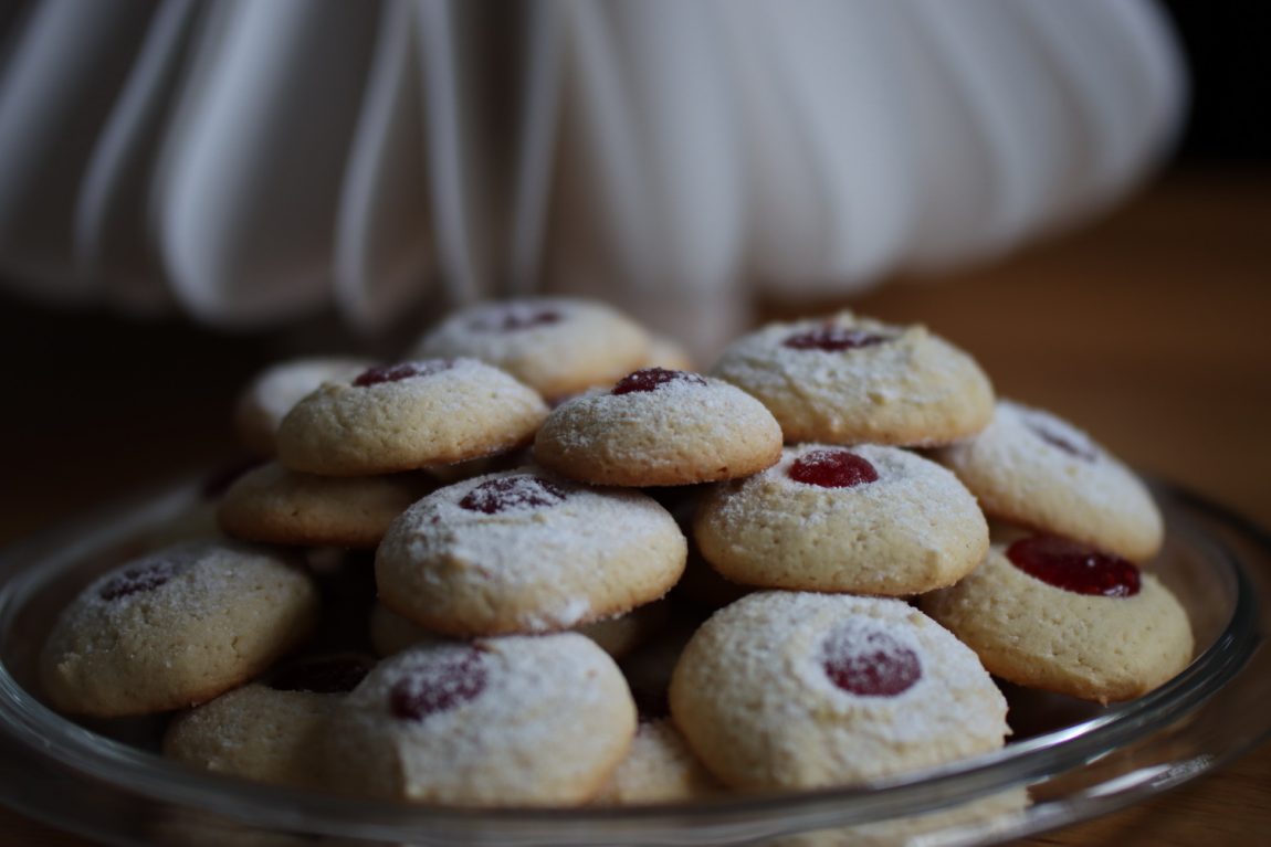 Engelsaugen, Kulleraugen, Weihnachtsplätzchen, Weihnachten, Plätzchen, Weihnachtsbäckerei, backen, benbino