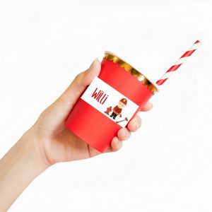 BENBINO Kindergeburtstag Feuerwehr Deko zum Download Ausdrucken Banderole Name Becher Glas Serviette
