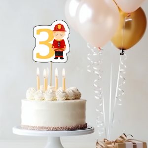 BENBINO Kindergeburtstag Feuerwehr Deko zum Download Ausdrucken Cake Topper Zahlen