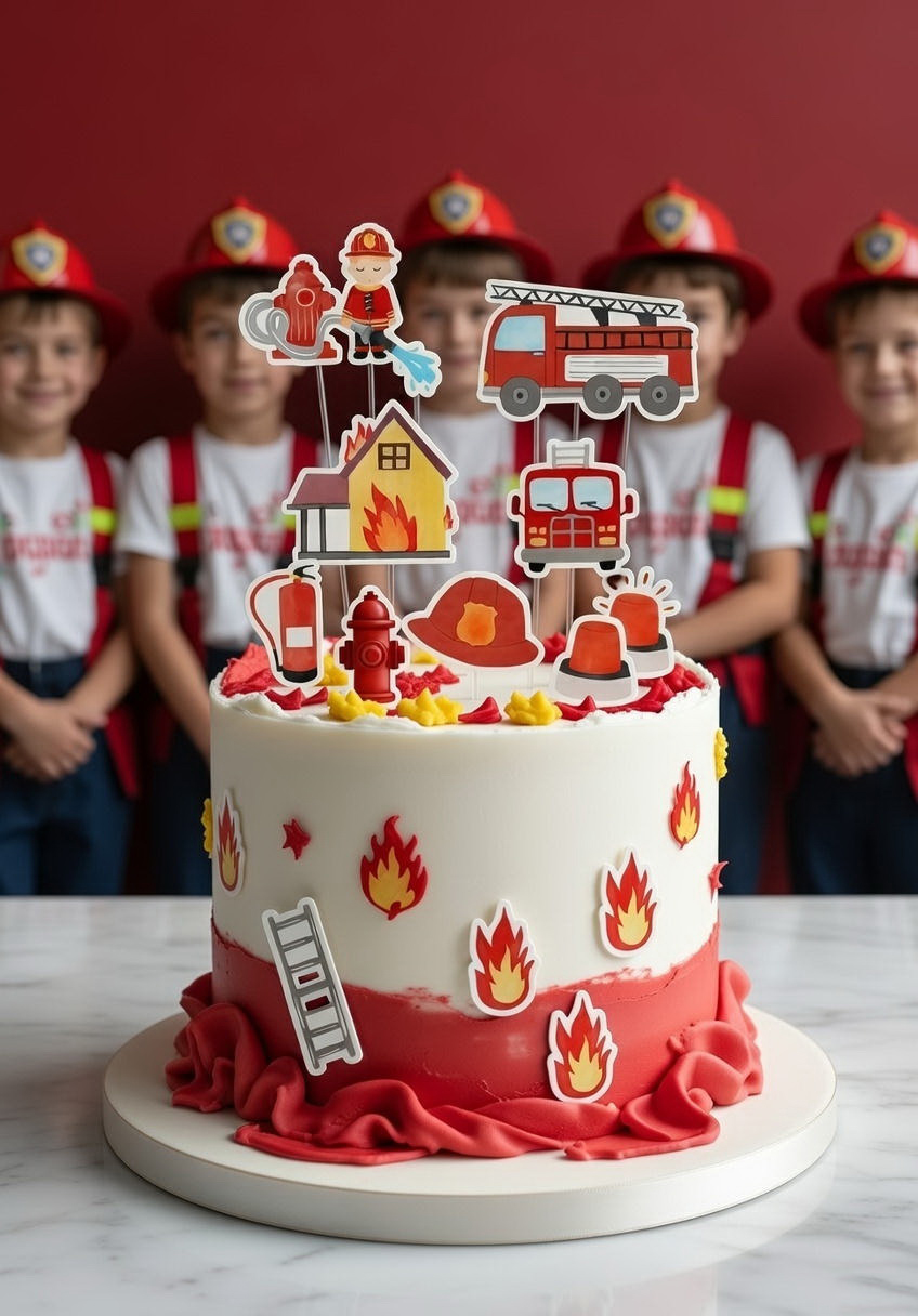 BENBINO Kindergeburtstag Feuerwehr Deko zum Download Ausdrucken