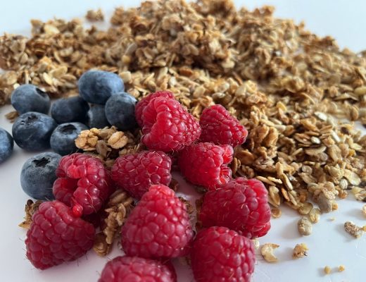 Granola Müsli Omega 3 Magnesium Himbeeren Blaubeeren Soja Joghurt benbino