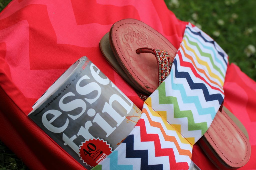 BENBINO, Strandtasche, nähen, Schnittmuster, Häkelblume, Häkelblüte, Shopper, DIY, Urlaub, selber nähen