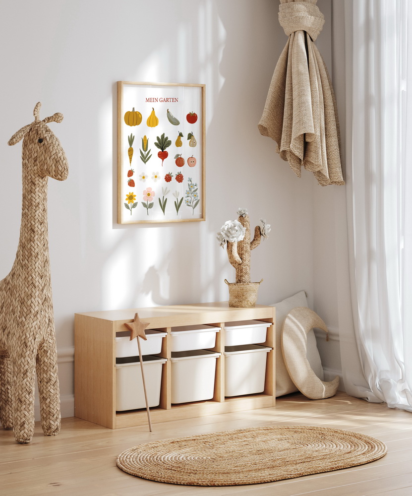 benbino, Kindergeburtag, Pferdegeburtstag, Pferdemädchen, Pferde, Mottogeburtstag, Bauernhof, Garten, Obst, Gemüse, Poster