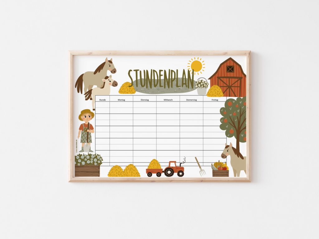 benbino, Stundenplan, Pferde, Pferdegeburtstag, kostenlos, Freebie, Kindergeburtag, Pferdegeburtstag, Pferdemädchen, Pferde, Mottogeburtstag, Bauernhof, Girlande, Happy Birthday, Banner