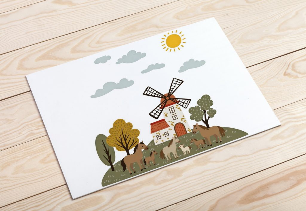 benbino, Kindergeburtag, Pferdegeburtstag, Pferdemädchen, Pferde, Mottogeburtstag, Bauernhof, Happy Birthday, Tischset