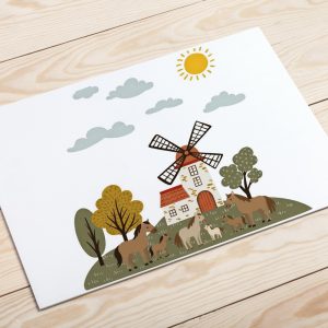 benbino, Kindergeburtag, Pferdegeburtstag, Pferdemädchen, Pferde, Mottogeburtstag, Bauernhof, Happy Birthday, Tischset