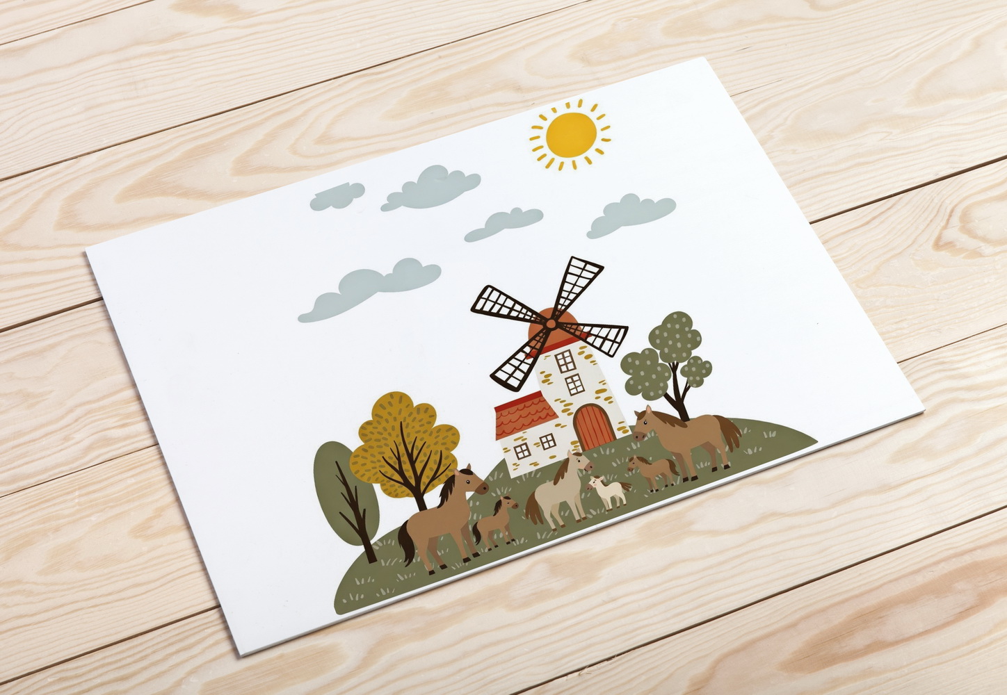 benbino, Kindergeburtag, Pferdegeburtstag, Pferdemädchen, Pferde, Mottogeburtstag, Bauernhof, Happy Birthday, Tischset