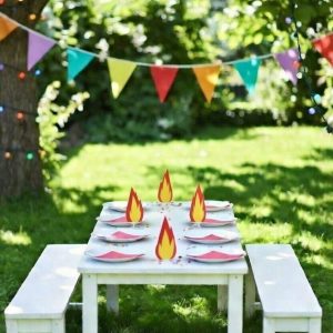 BENBINO Kindergeburtstag Feuerwehr Deko zum Download Ausdrucken Platzkarten Vorname personalisiert Tischkaren Namenskarten