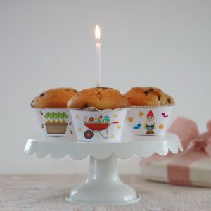 BENBINO, Kindergeburtstag, Mottogeburtstag, Geburtstag, Geburtstagsmotto, Garten, Gärtchen, Gärtnern, Girlande, Happy Birthday, Banderolen Muffins, Cupcakes, Deko, Geburtstagsdeko